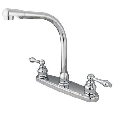 Kingston Brass GKB711ALLS Water Saving Victorian High Arch Kitchen Faucet with Lever Handles, Chrome Kitchen Faucet Kingston Brass